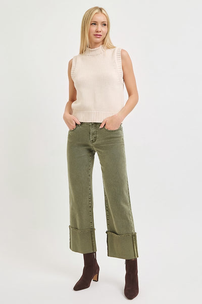 Paulina Tummy Control Wide Cuffed Pants