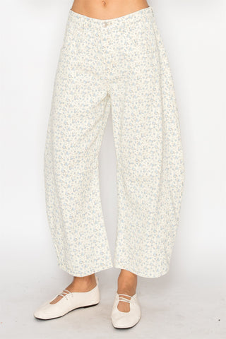 Ashton Floral Barrel Jeans