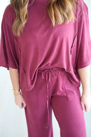 Wendi Brushed Wide Leg Pant Set