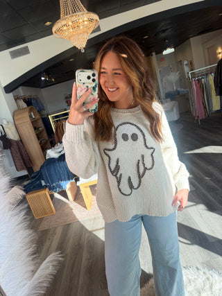 Claudia Gingham Ghost Sweater