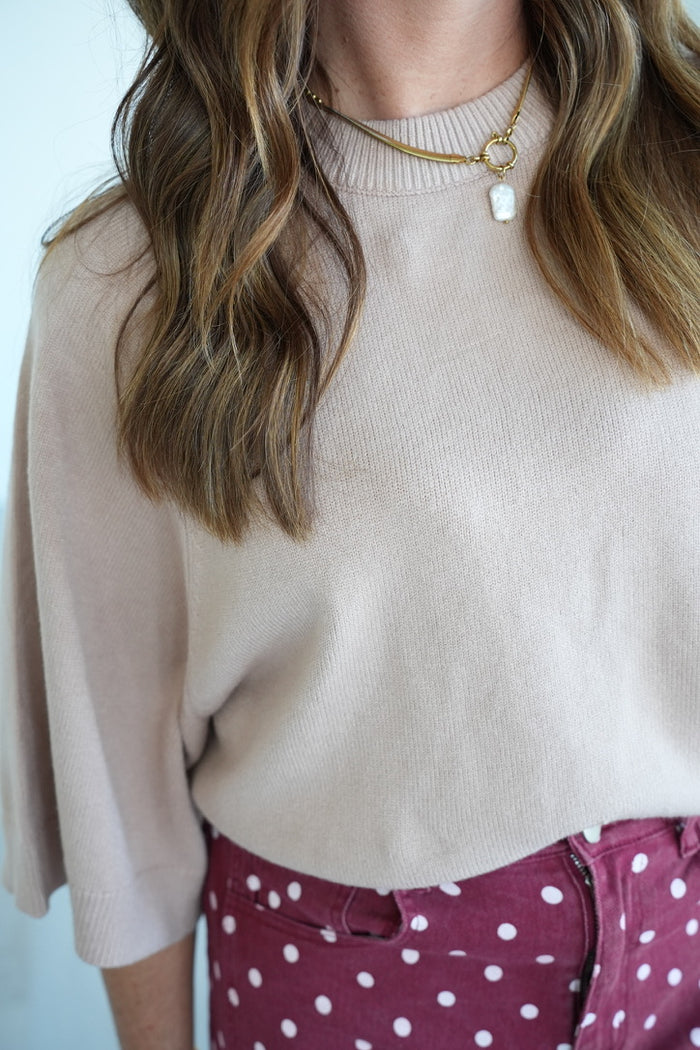 Skye Raglan Wide Sleeve Crew Neck Sweater