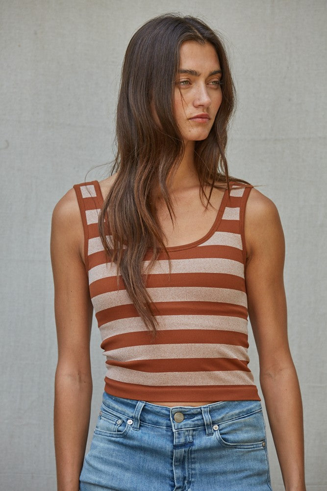 Tierney Padded Striped Tank