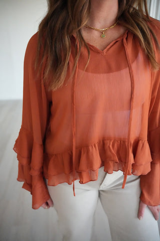 Layla Ruffle Hem Blouse