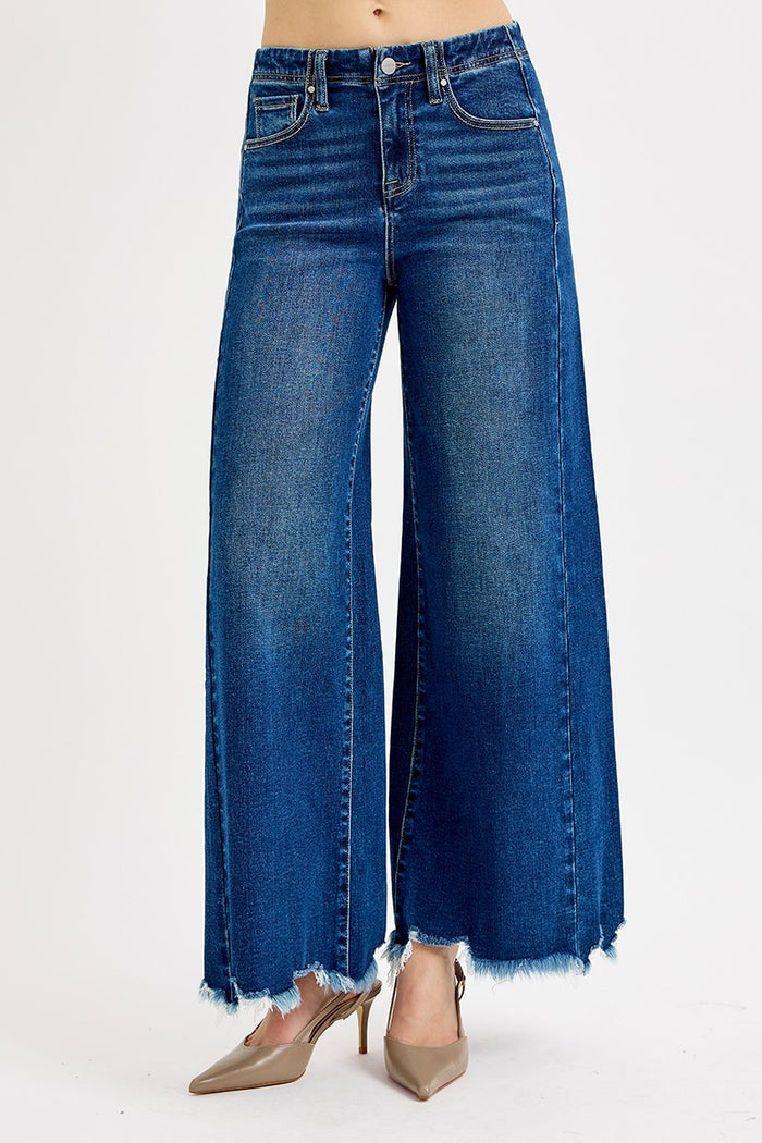 Jacqueline High Rise Ankle Wide Jeans
