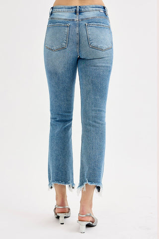 Josie High Rise Crop Straight Slim Jeans - Medium