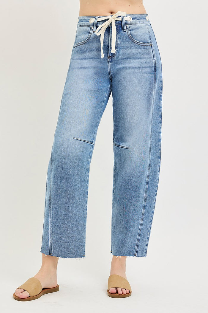 Joy Slouchy Drawstring Barrel Jeans