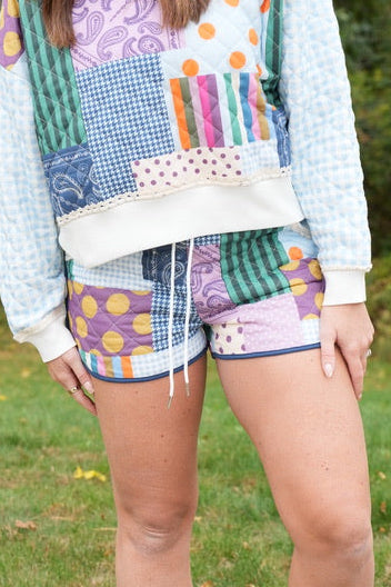 Peony Patchwork Lounge Shorts