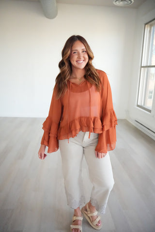 Layla Ruffle Hem Blouse