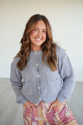 Celeste Popcorn Button Down Cardigan