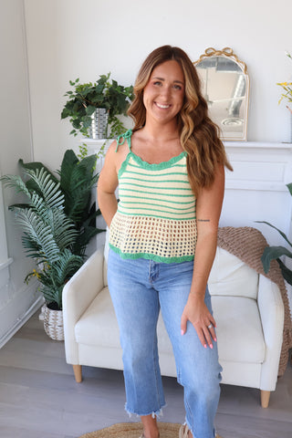 Lori Striped Peplum Tank