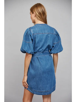 Alexis Puff Sleeve Denim Dress