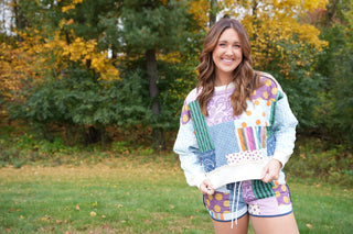 Peony Patchwork Lounge Sweatshirt