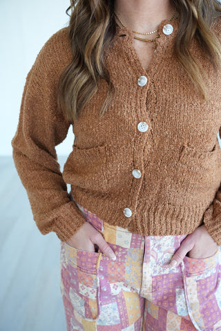 Celeste Popcorn Button Down Cardigan