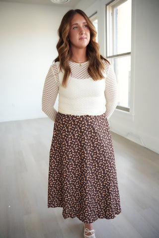 Cassy Corduroy Midi Skirt