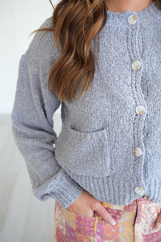 Celeste Popcorn Button Down Cardigan