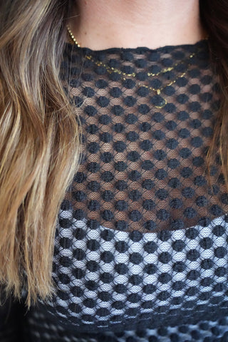 Vivienne Dot Lace Top