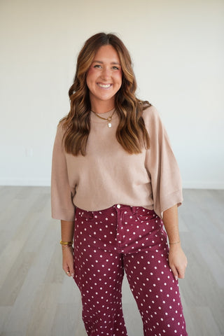 Skye Raglan Wide Sleeve Crew Neck Sweater