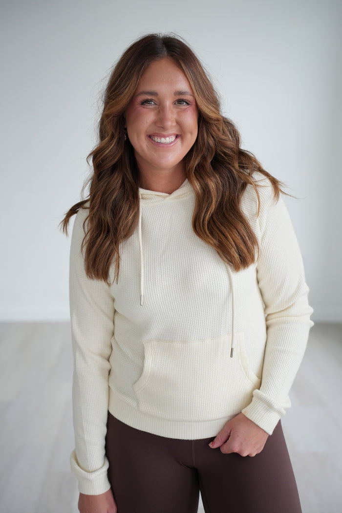Raja Cozy Waffle Knit Hoodie