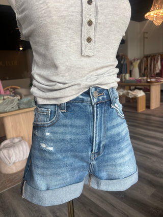Anne High Rise Rolled Shorts