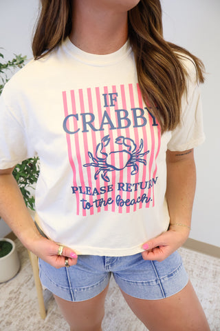 Crabby Comfort Colors Cropped Tee