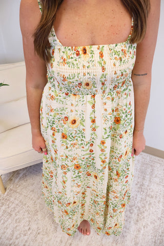 Angie Floral Midi Dress
