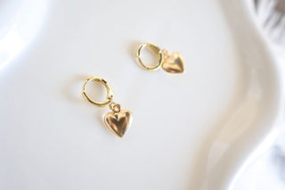 Hartley Valentine’s Day Heart Hoops Gold Filled Earrings