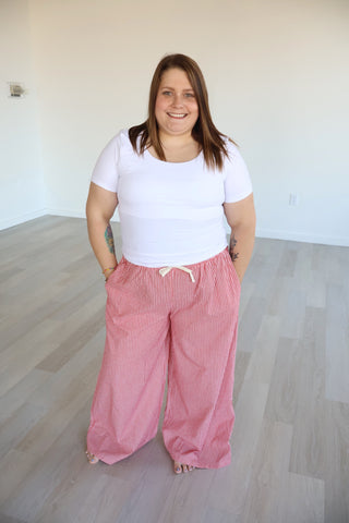 Remi Pinstripe Wide Leg Pants