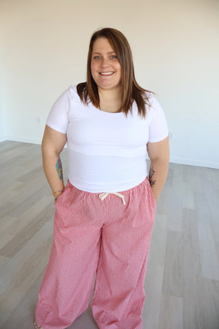 Remi Pinstripe Wide Leg Pants