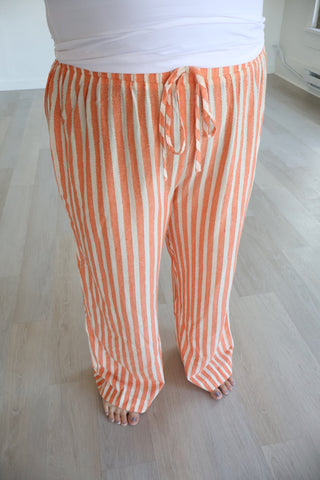 Cassandra Striped Drawstring Pants