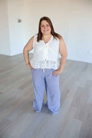 Remi Pinstripe Wide Leg Pants