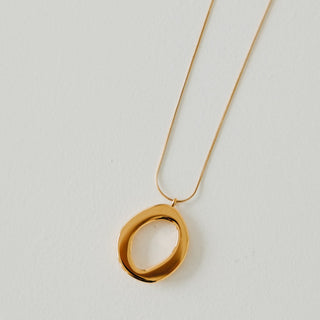 Camille Open Circle Statement Necklace - WATERPROOF-Necklace-Pretty Simple