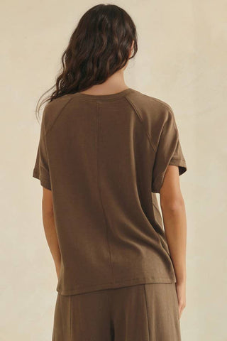Isadora Relaxed Raglan Tee - Mocha