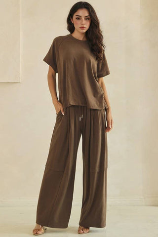 Isadora Relaxed Raglan Tee - Mocha