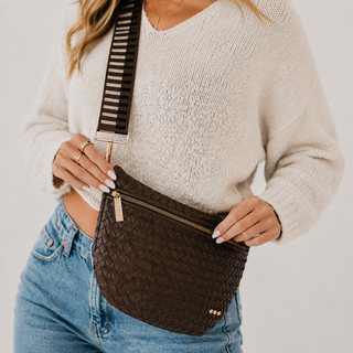 Westlyn Woven Bum Bag - Chocolate