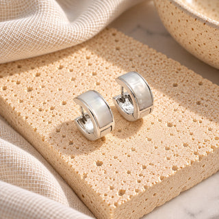 Mother of Pearl Earrings in Silver