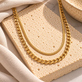 Nicole Two Chain Layered Necklace