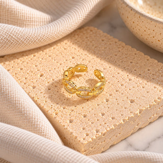 Romy CZ Pave Link Ring