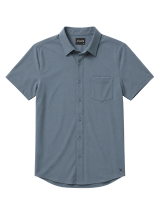 CUTS S/S Button Up - Naples Blue