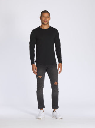 CUTS Curve Hem Long Sleeve - Black
