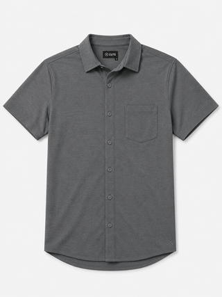 CUTS S/S Button Up - Charcoal