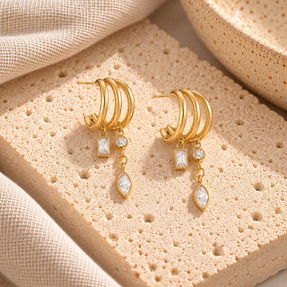 Shannon Diamond Hoops